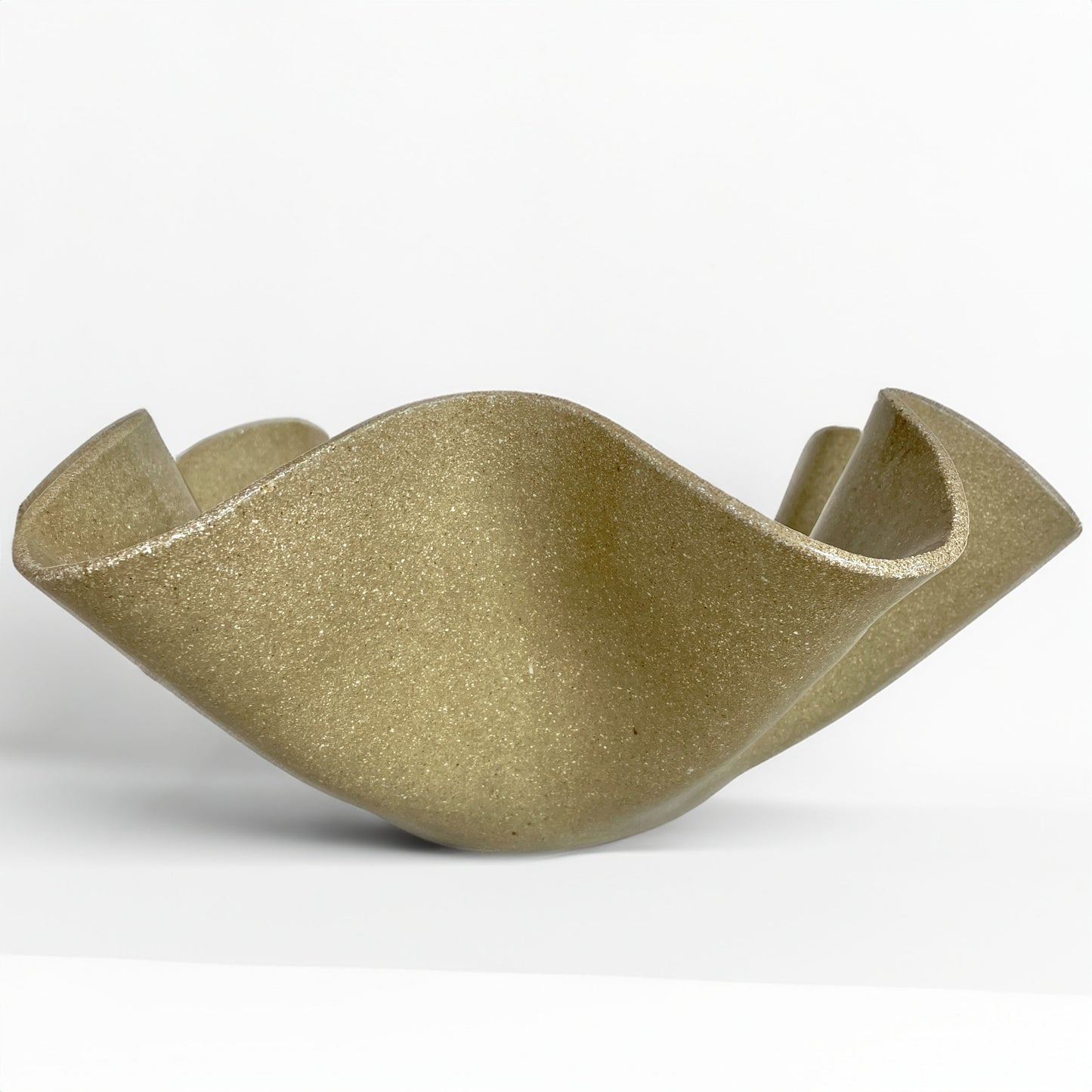 Oversized Wave Bowl - Khaki-Sand Colour