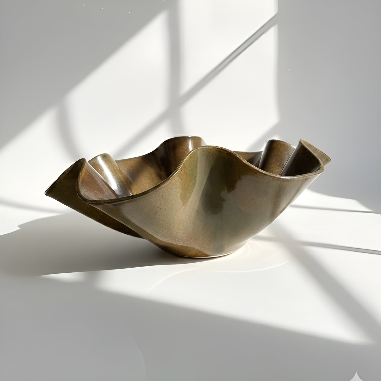 Oversized Statement Wave Bowl - Rockpool