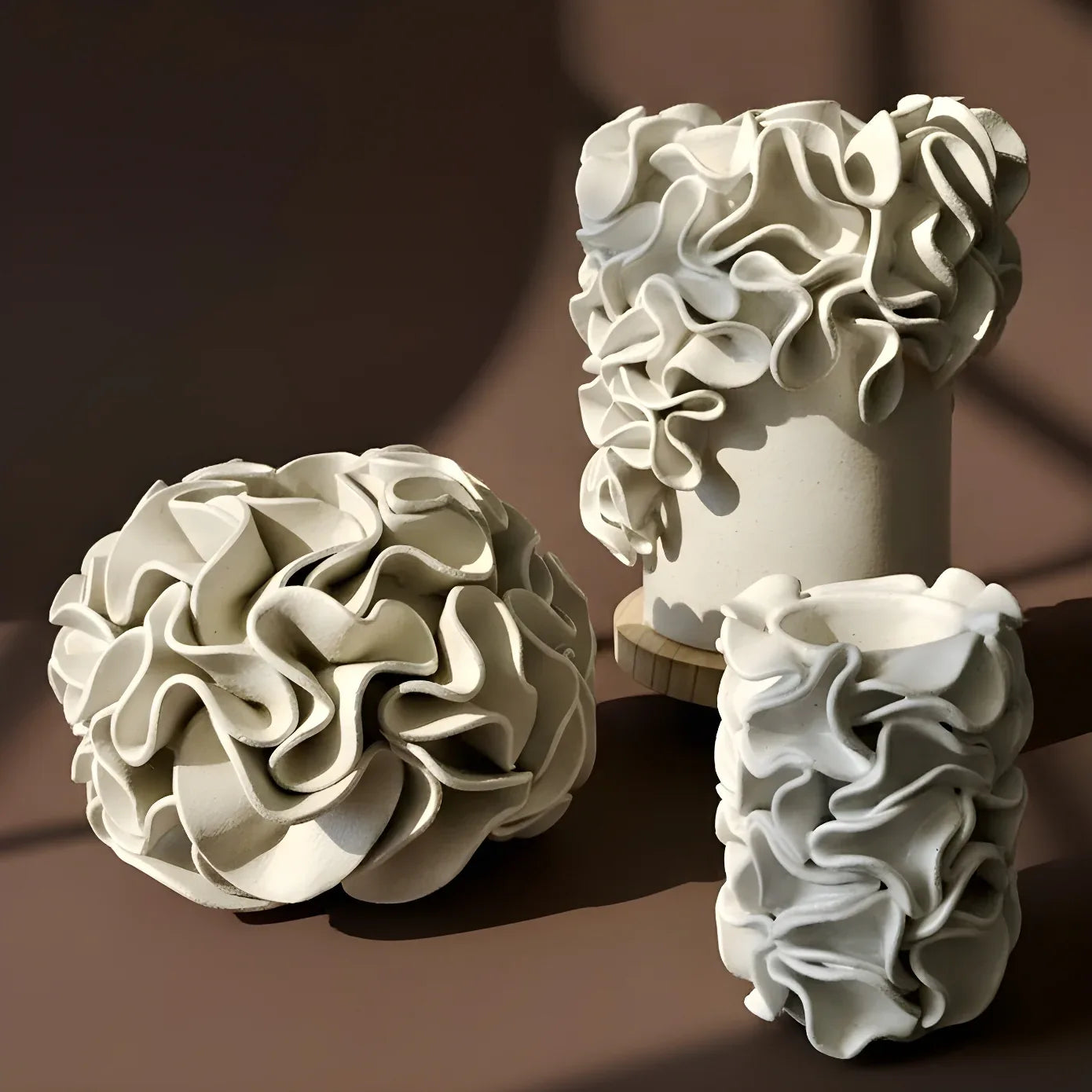 Hand-built Ceramic Flower Vases