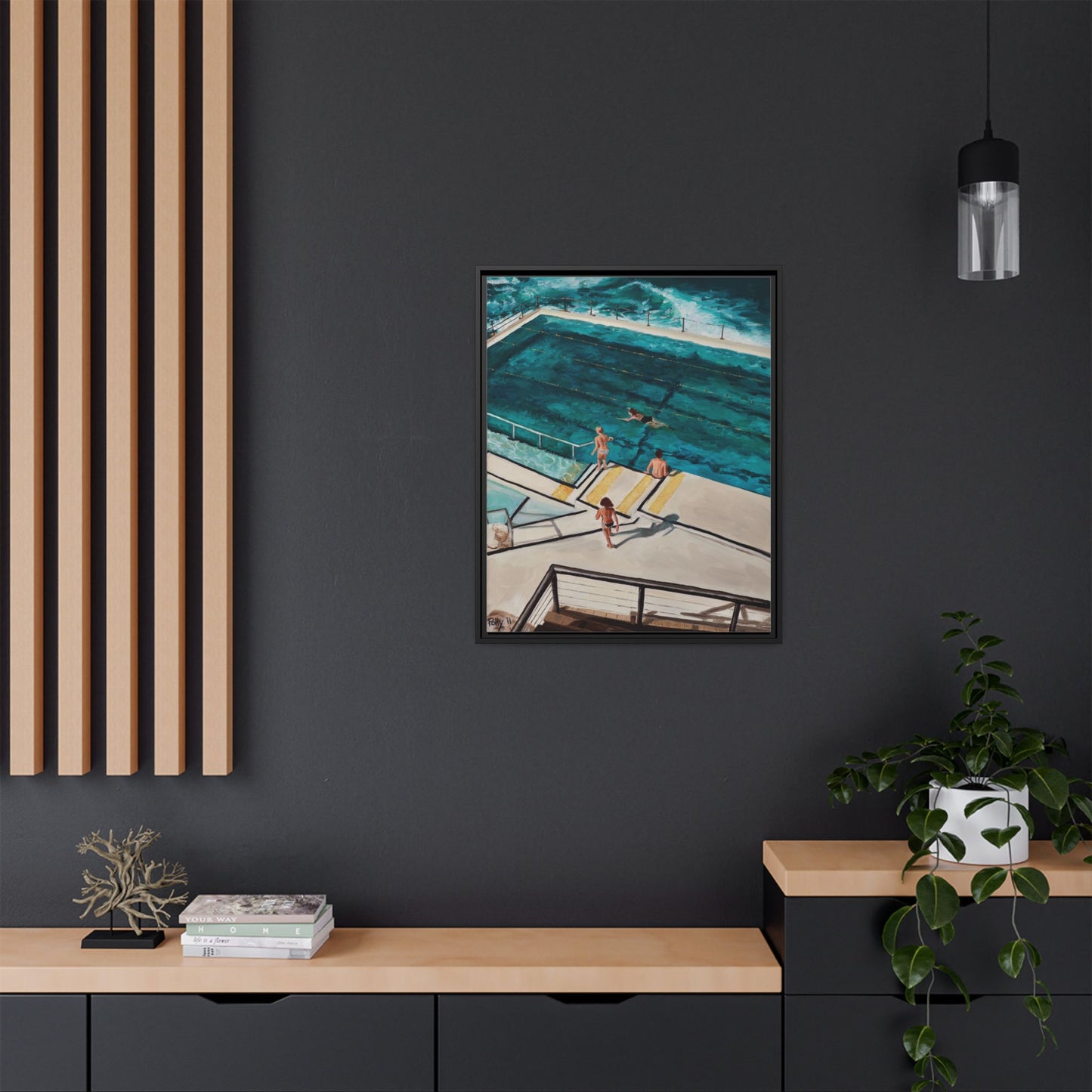 Framed Canvas Print - Icebergs Bondi Australia