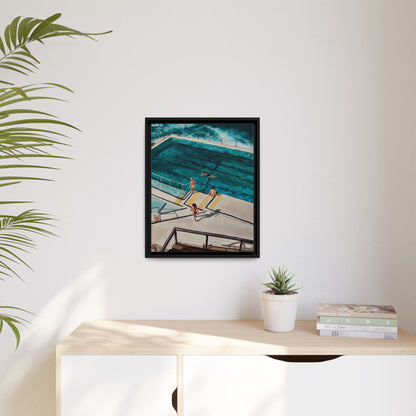 Framed Canvas Print - Icebergs Bondi Australia