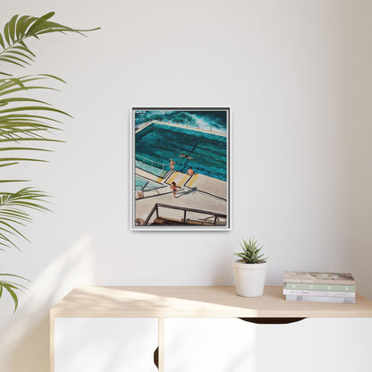 Framed Canvas Print - Icebergs Bondi Australia