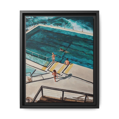 Framed Canvas Print - Icebergs Bondi Australia