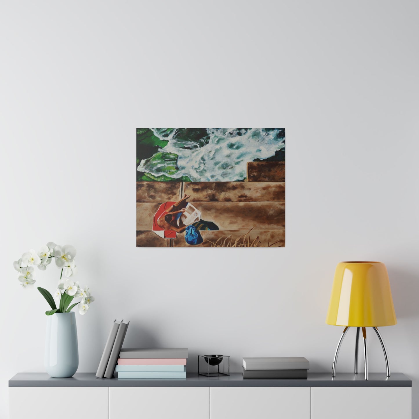 Canvas Art Print - Clovelly Beach - Polly Barton