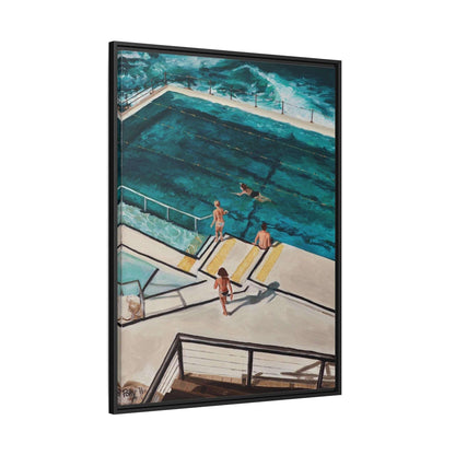 Framed Canvas Print - Icebergs Bondi Australia