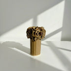 Ceramic Pom-Pom Vase - Caramel Glaze