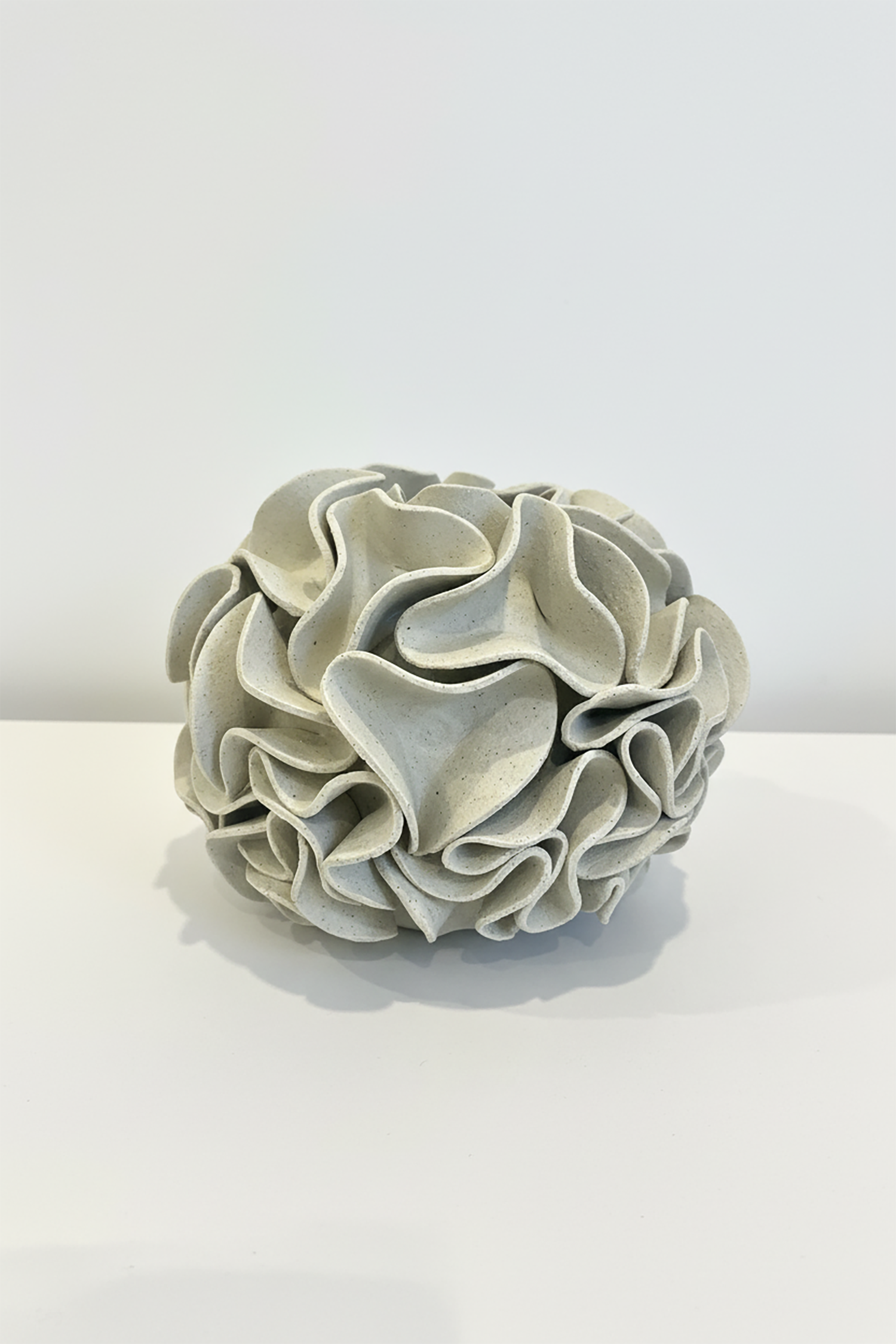 Ruffled ceramic sphere vase - Polly Barton