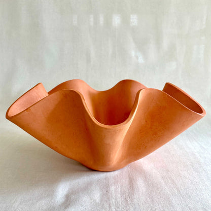 Ceramic Terracotta Wave Bowl