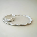 Avoca Wave Platter - Small White