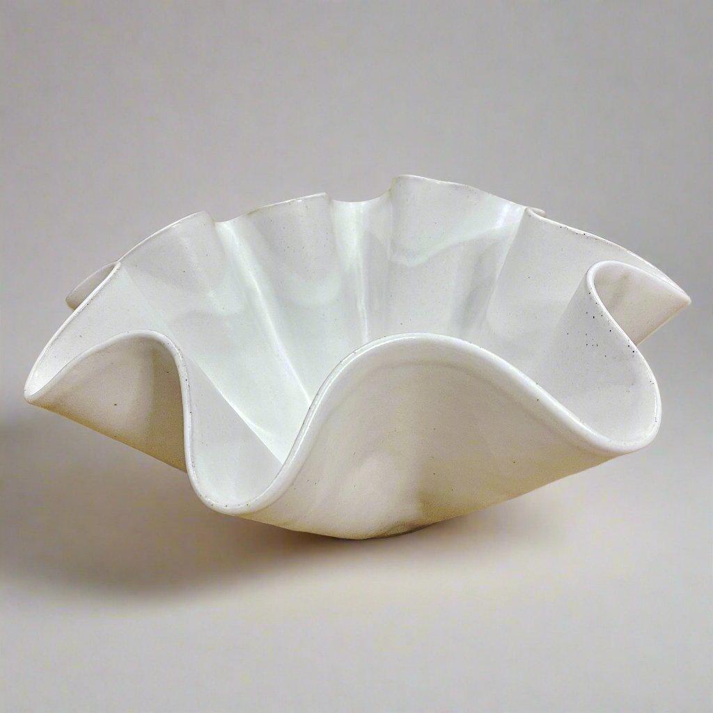 High Sided Wave Bowl - Extra Large White