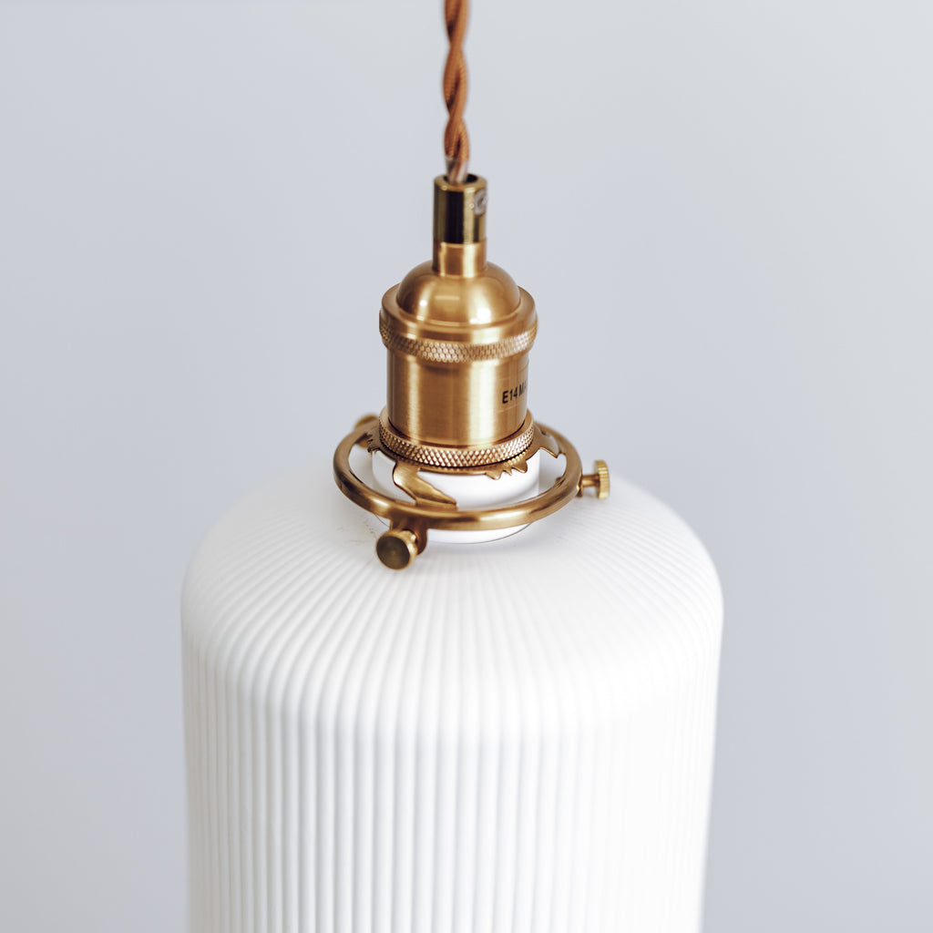 Gloria Ceramic Pleated Pendant Light