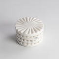 Scalloped Marble Coaster Set