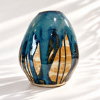 Large Egg Shape Vase - Cascading Glaze