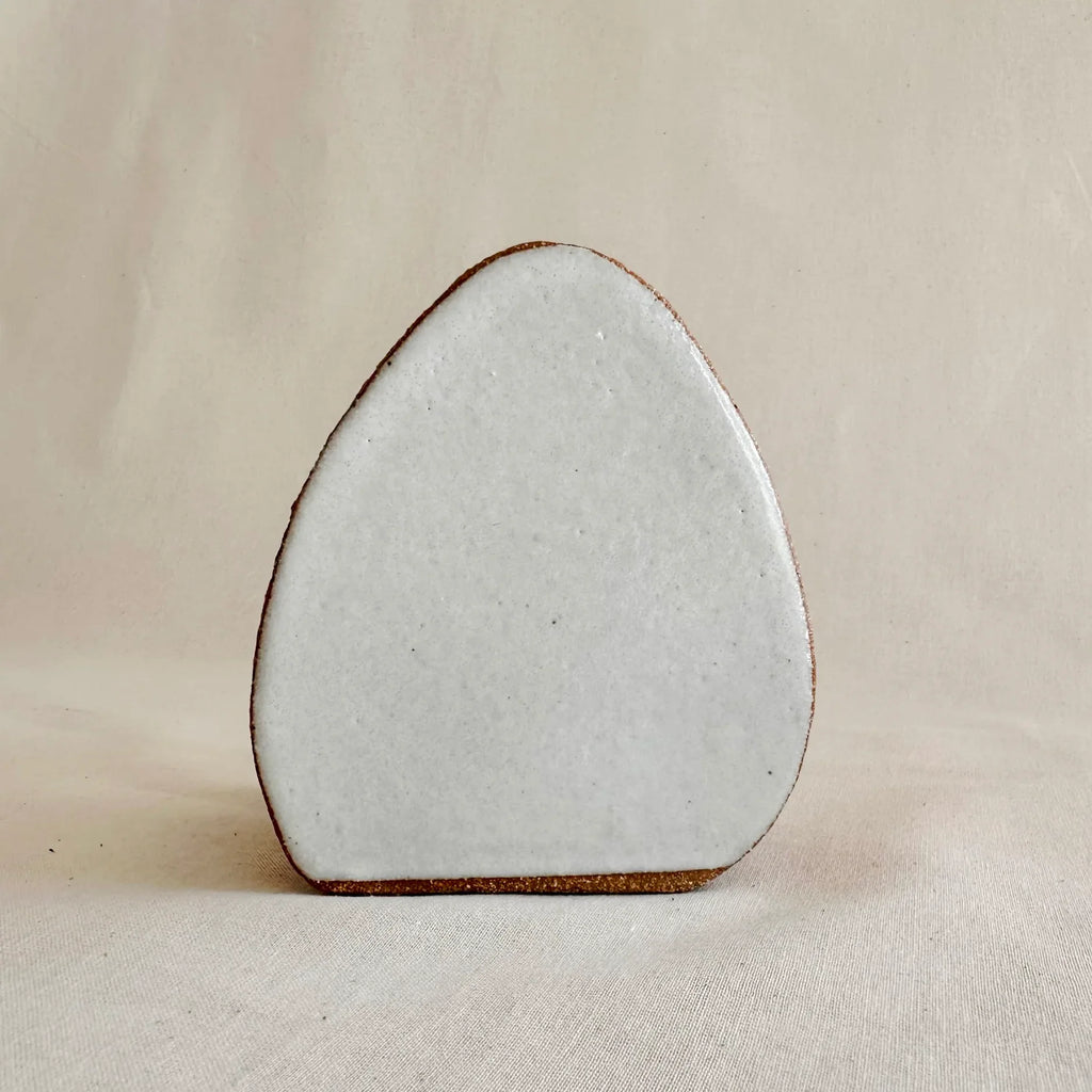Terracotta & White Glazed Pebble Flower Vase - Mini