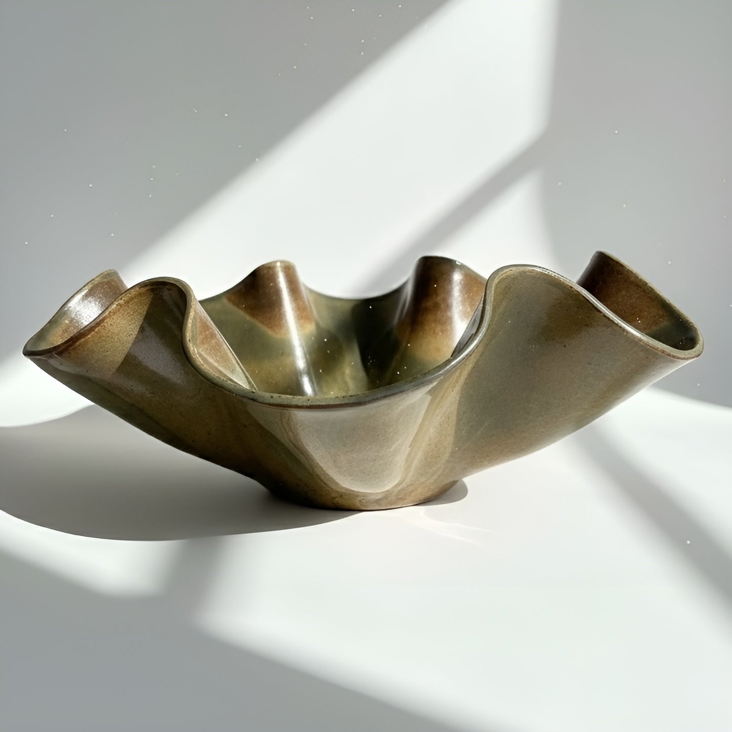 Oversized Statement Wave Bowl - Rockpool