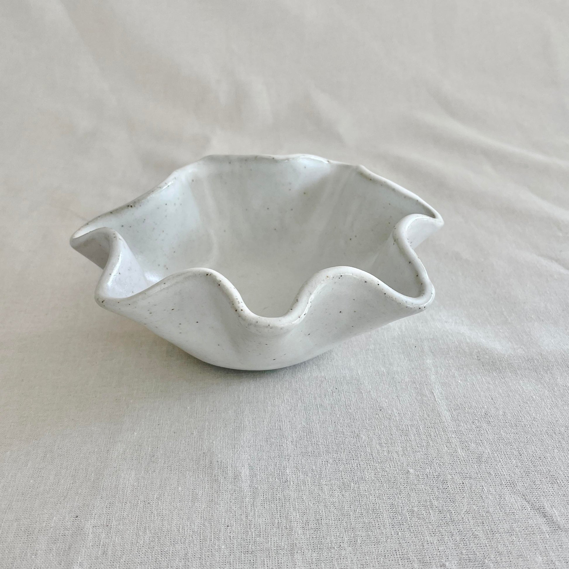 White Wave Bowl - Medium/Small - Snacks