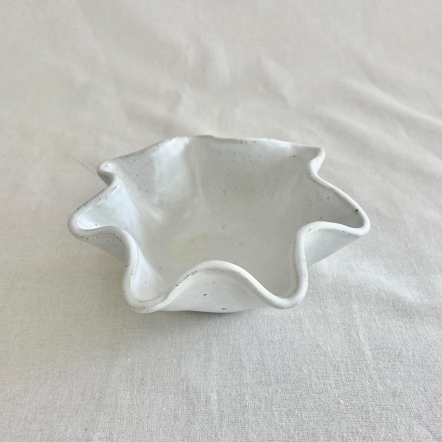 White Wave Bowl - Medium/Small - Snacks