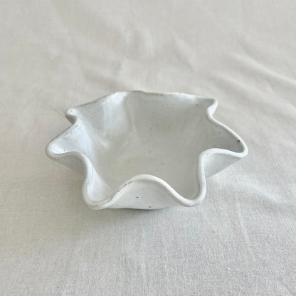 White Wave Bowl - Medium/Small - Snacks