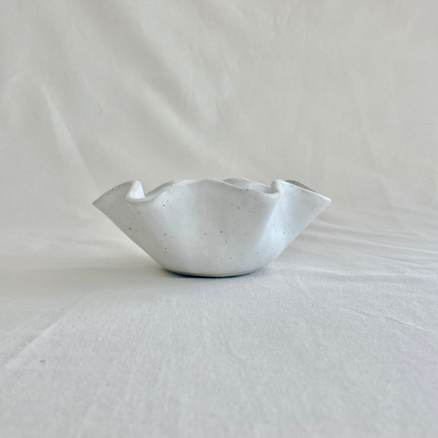 White Wave Bowl - Medium/Small - Snacks