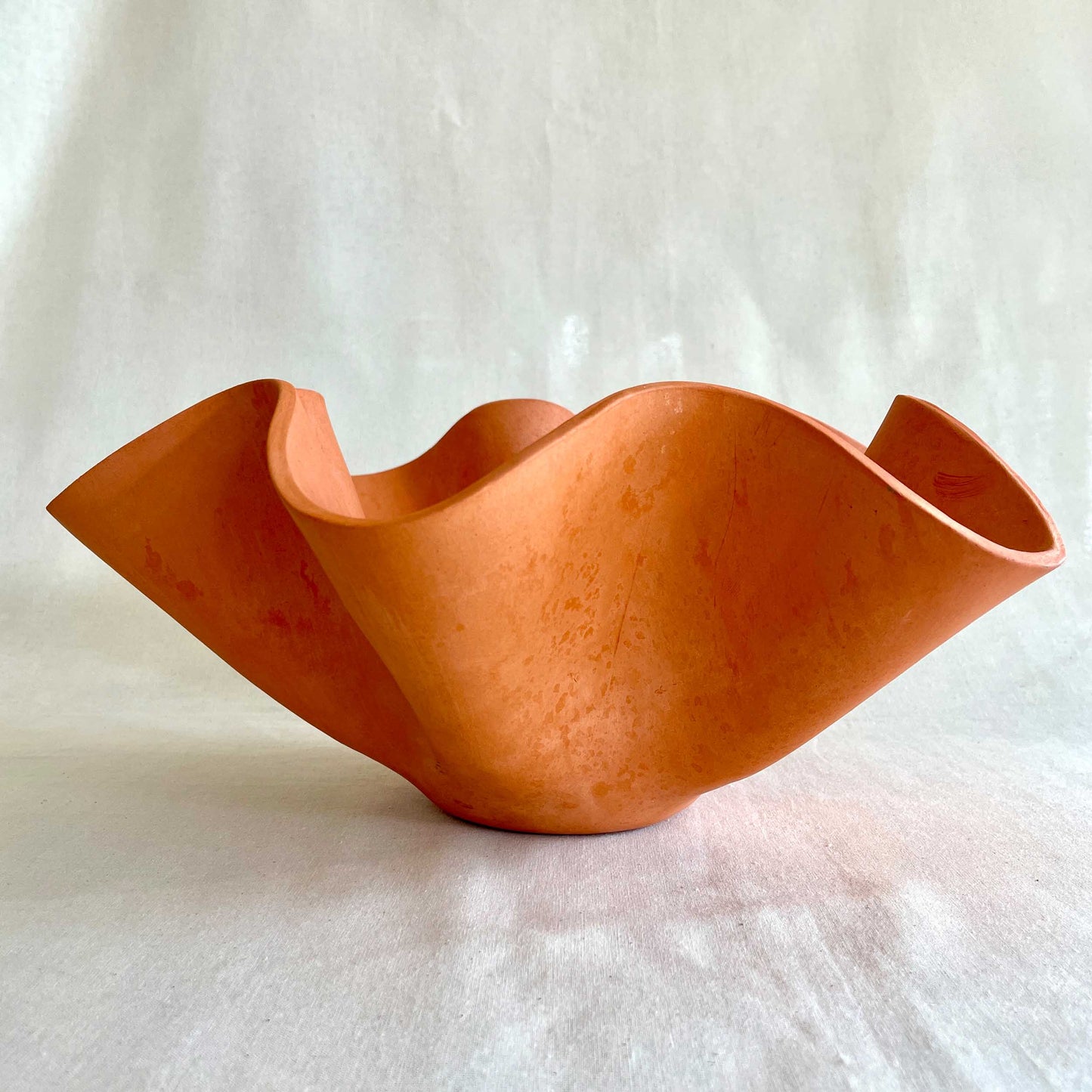 Large Terracotta Wave Bowl