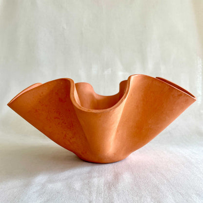 Large Terracotta Wavy Bowl