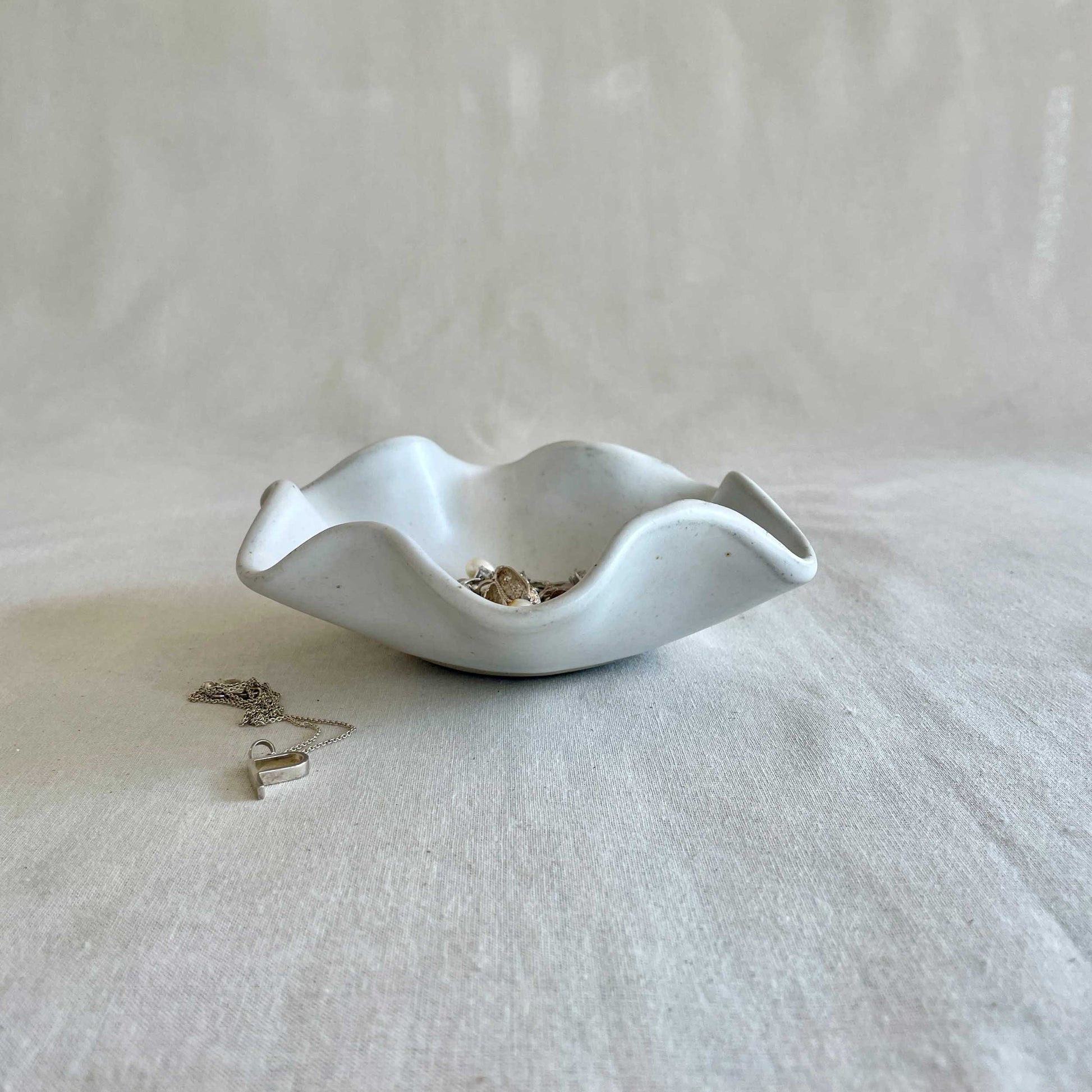 White Ceramic Jewellery Dish