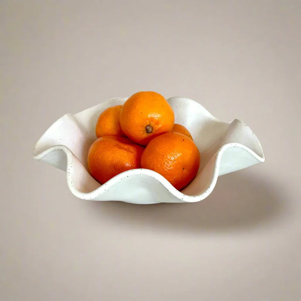 White Fruit Bowl Medium Size