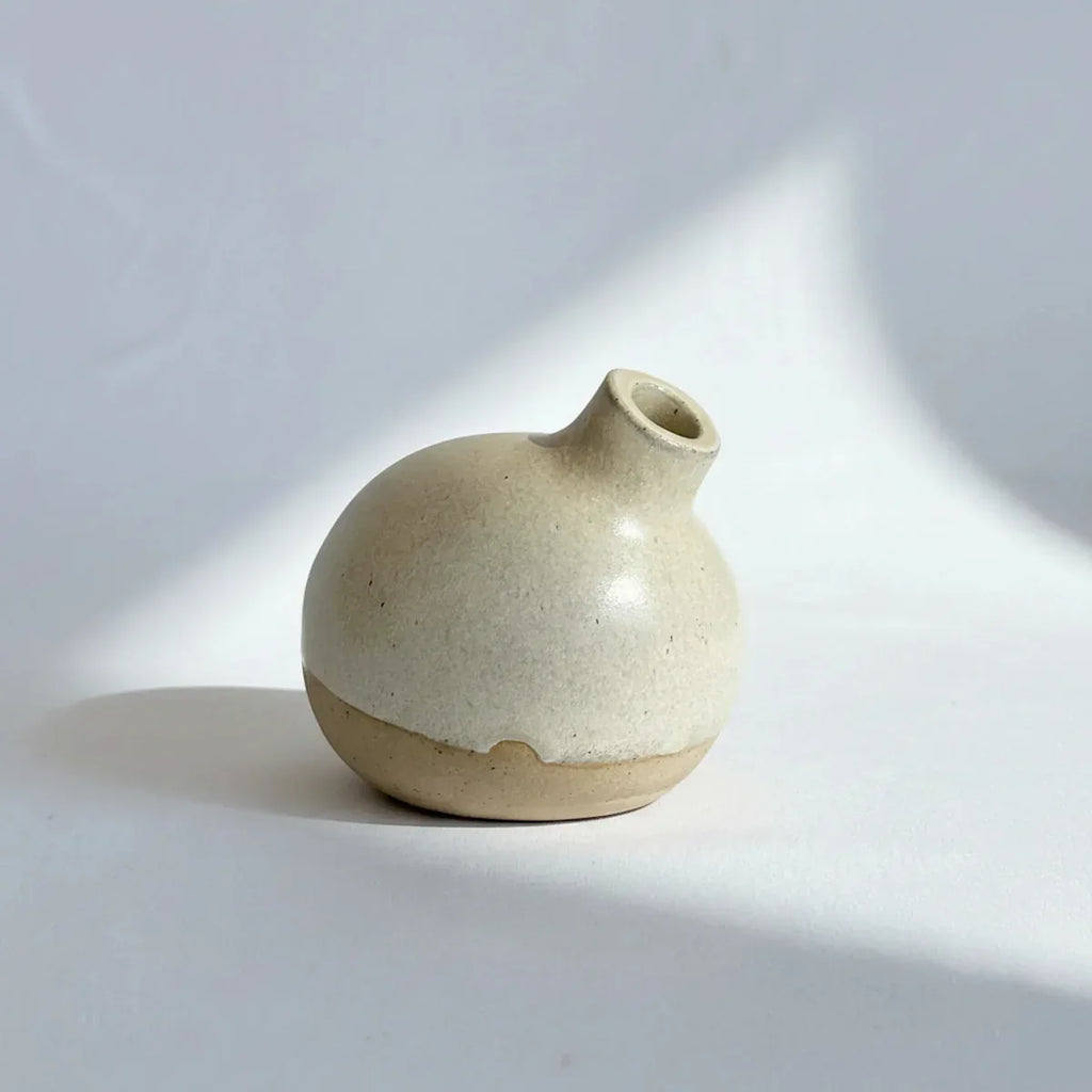 Beige Bud Flower Vases - Small