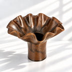 Chocolate Ruffle Vase - Medium Size