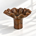 Chocolate Ruffle Vase - Medium Size