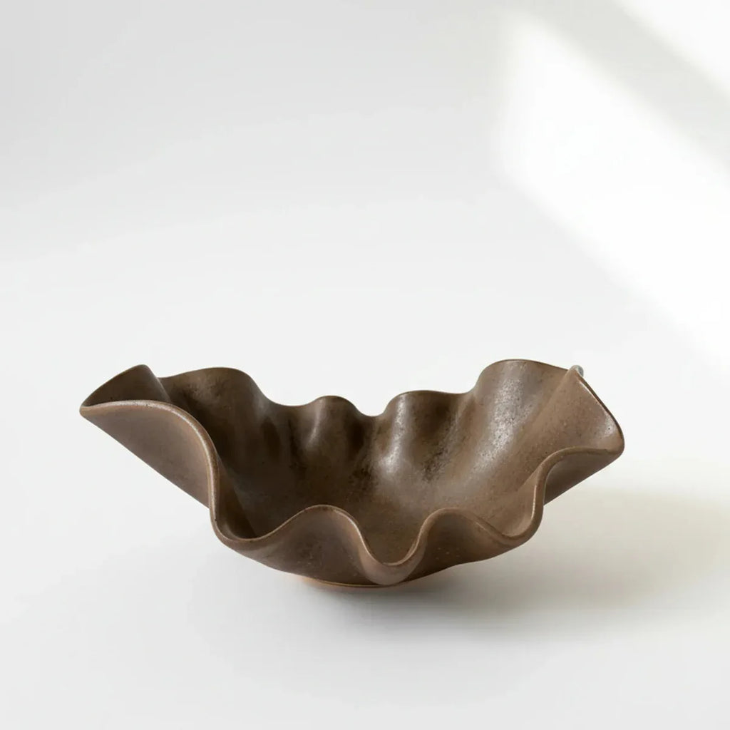 Decorative Wave Dishes - Small - Chocolate