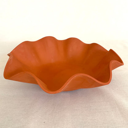 Large Terracotta Rippled Bowl