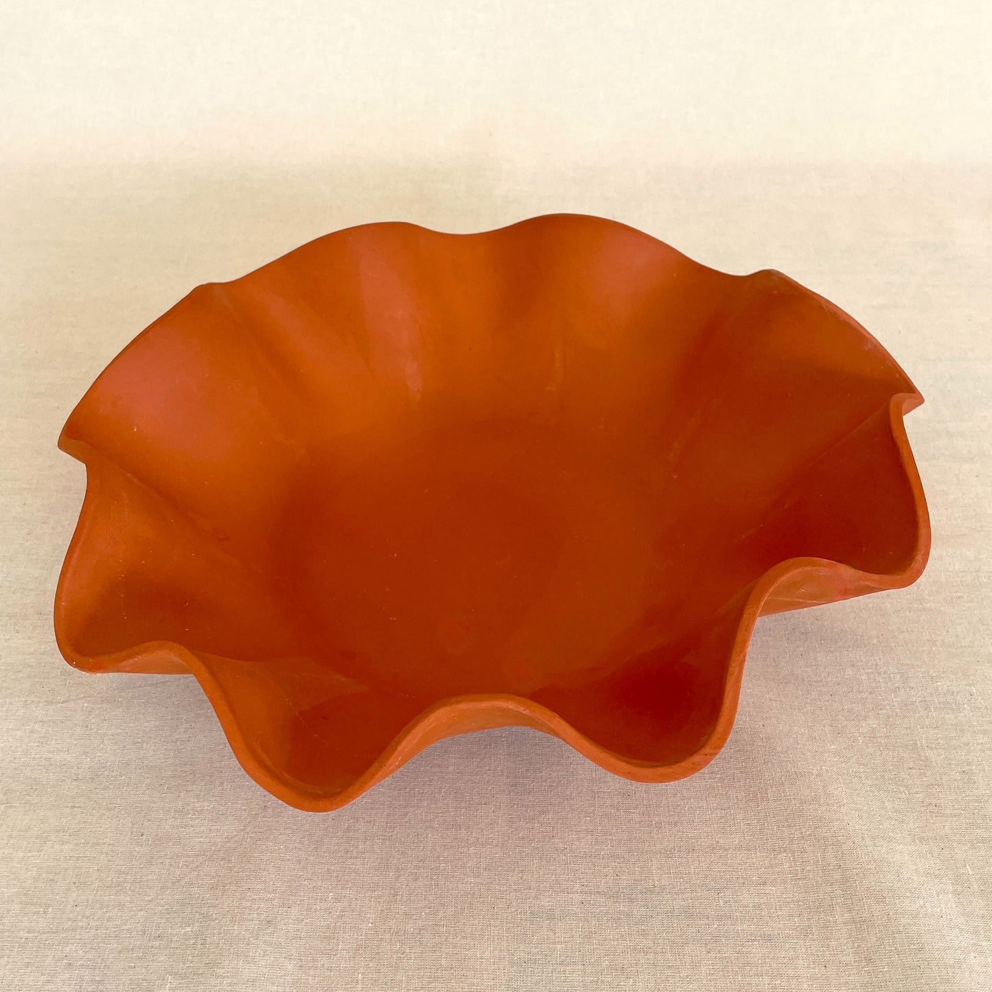 Large Terracotta Wave Bowl