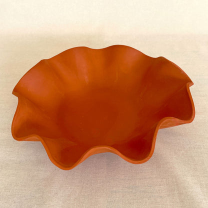 Large Terracotta Wave Bowl