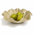 Large Handcrafted Wave Bowl in Melted Mint Glaze
