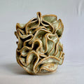 Gold-Green Ruffle Vase - Small