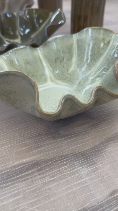 Ceramic Wave Dishes by Polly Barton