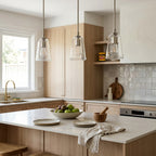 Reece Flared Glass Pendant Light - Nickel