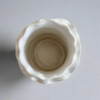 Large Spiral Edge Cylindrical Vase - Overhead 
