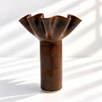 Chocolate Ruffle Vase - Tall