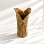 Tulip Flower Vase - Caramel Glaze