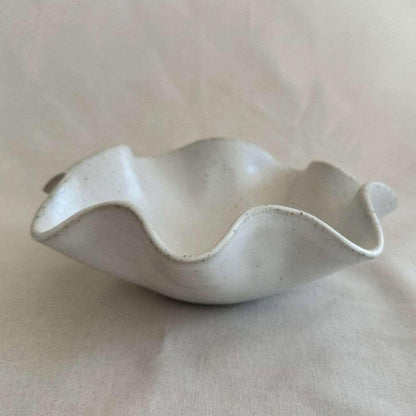 White Wave Bowl - Medium - Polly Barton