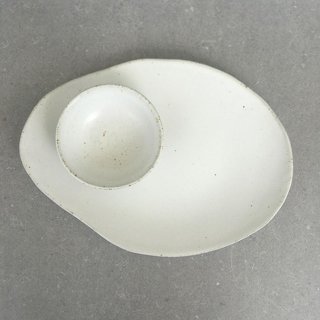 Avoca White Platter & Bowl - Polly Barton