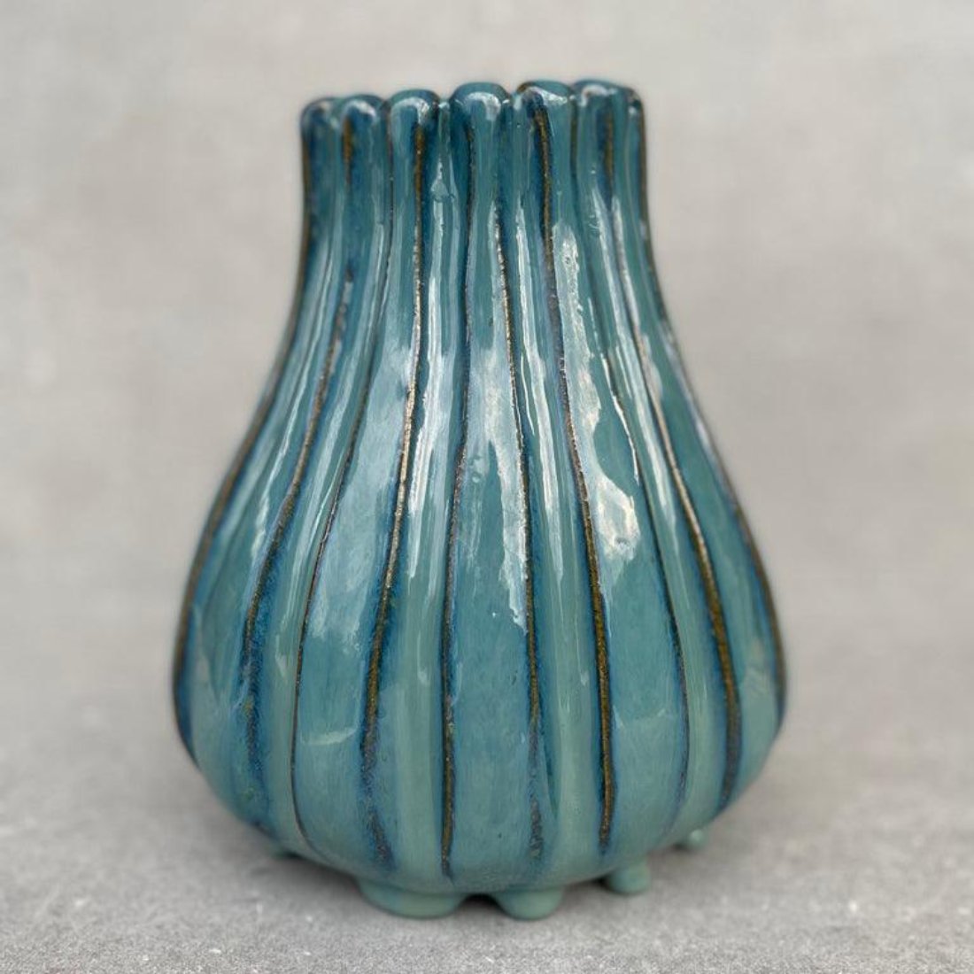 Rockpool Turquoise Coral Vase - Polly Barton